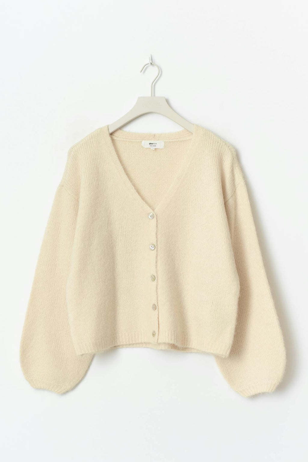 V-neck knitted cardigan