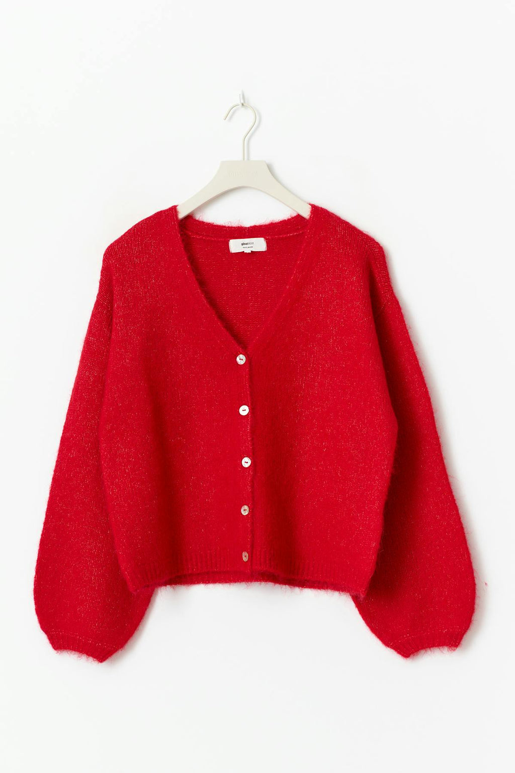 V-neck knitted cardigan