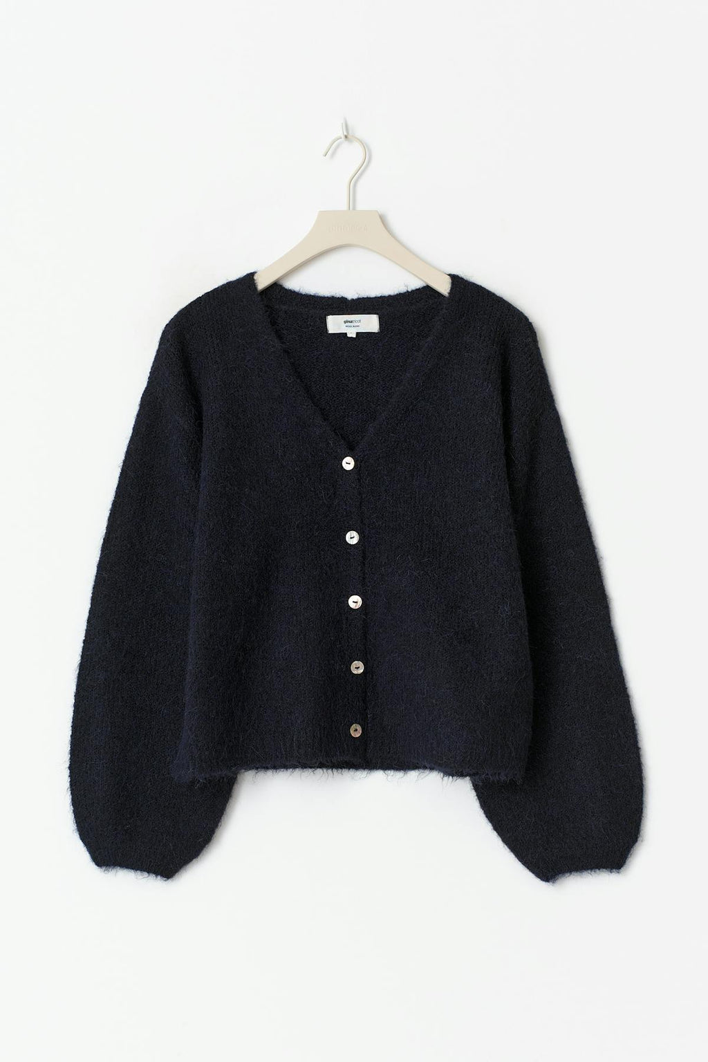 V-neck knitted cardigan