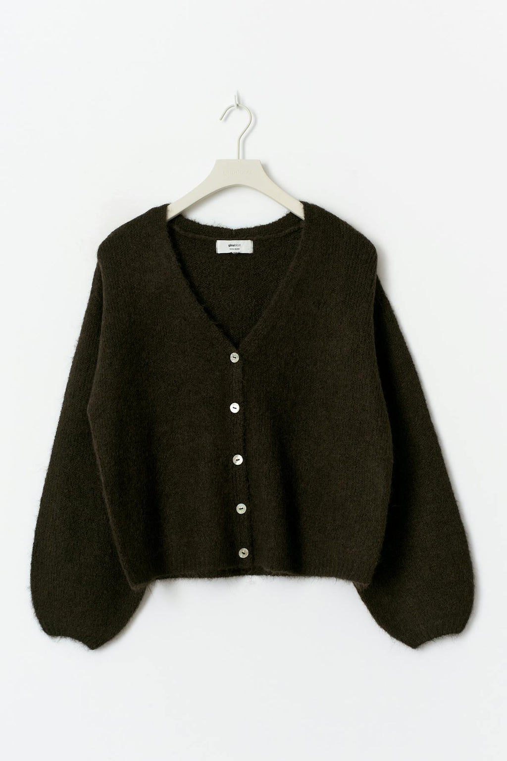 V-neck knitted cardigan