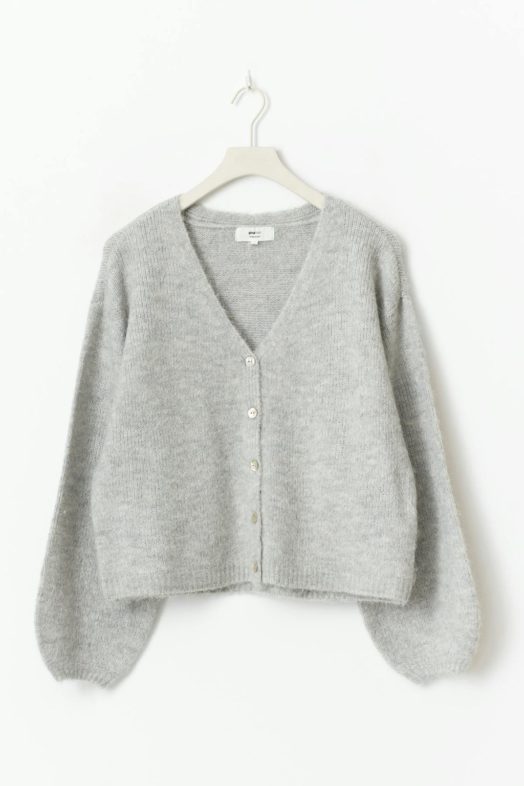 V-neck knitted cardigan