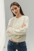 Alpaca blend knitted cardigan