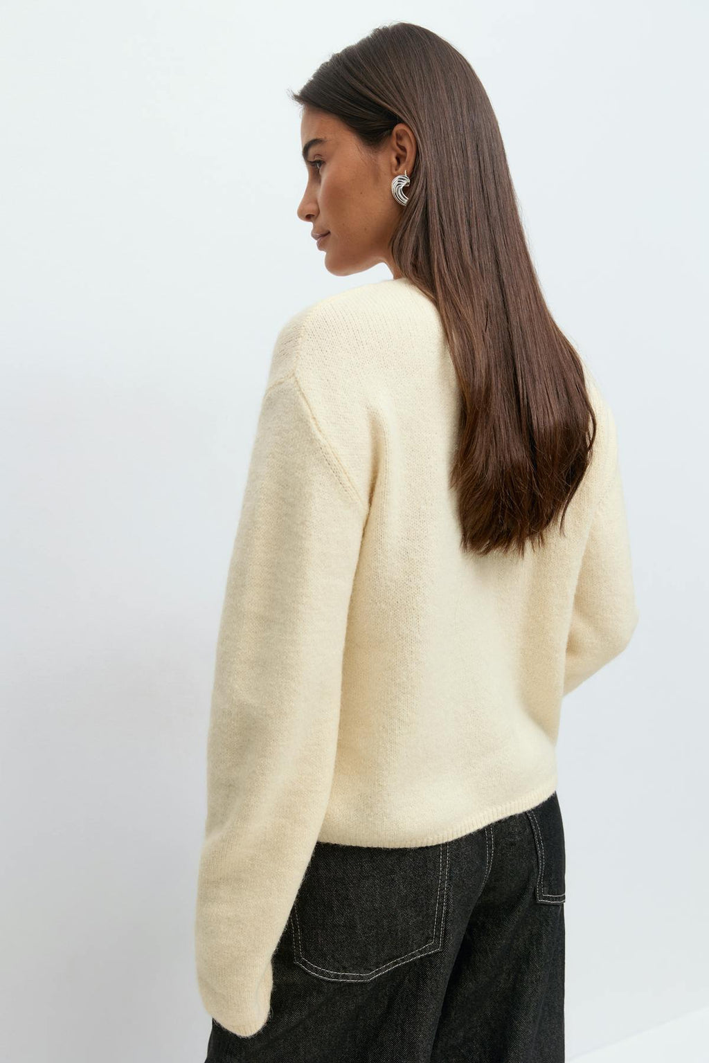 Alpaca blend knitted cardigan