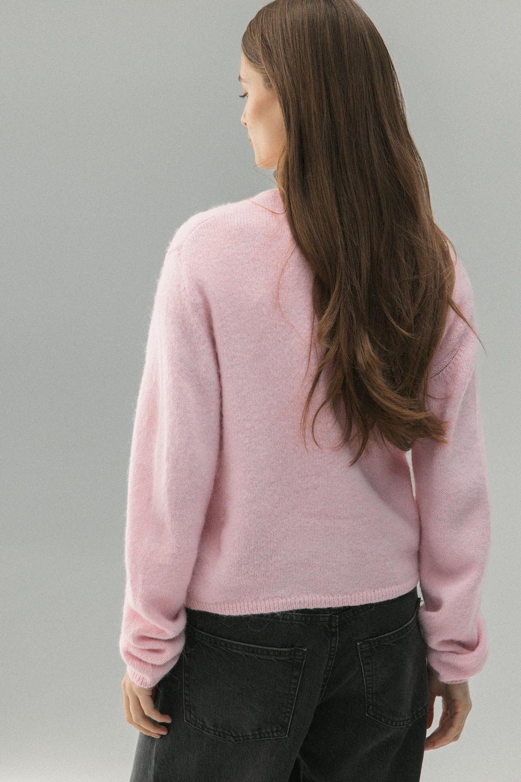 Alpaca blend knitted cardigan