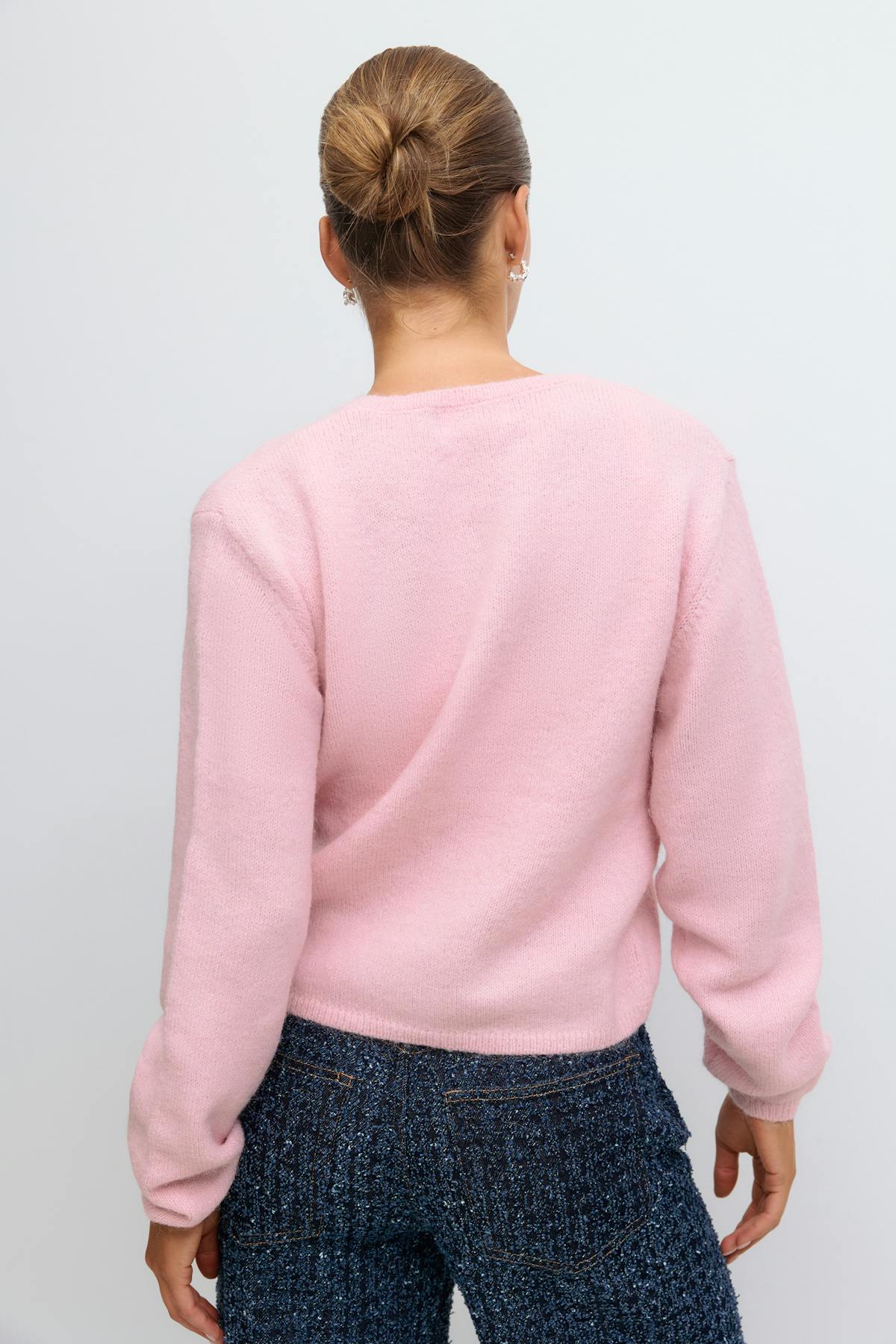 Alpaca blend knitted cardigan