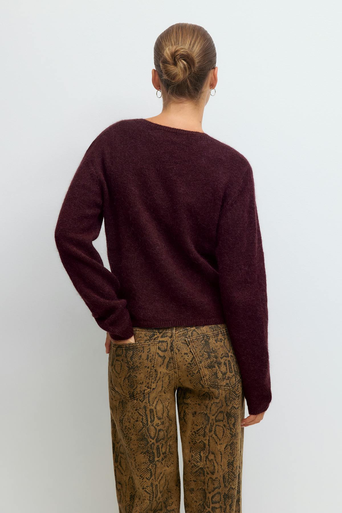 Alpaca blend knitted cardigan