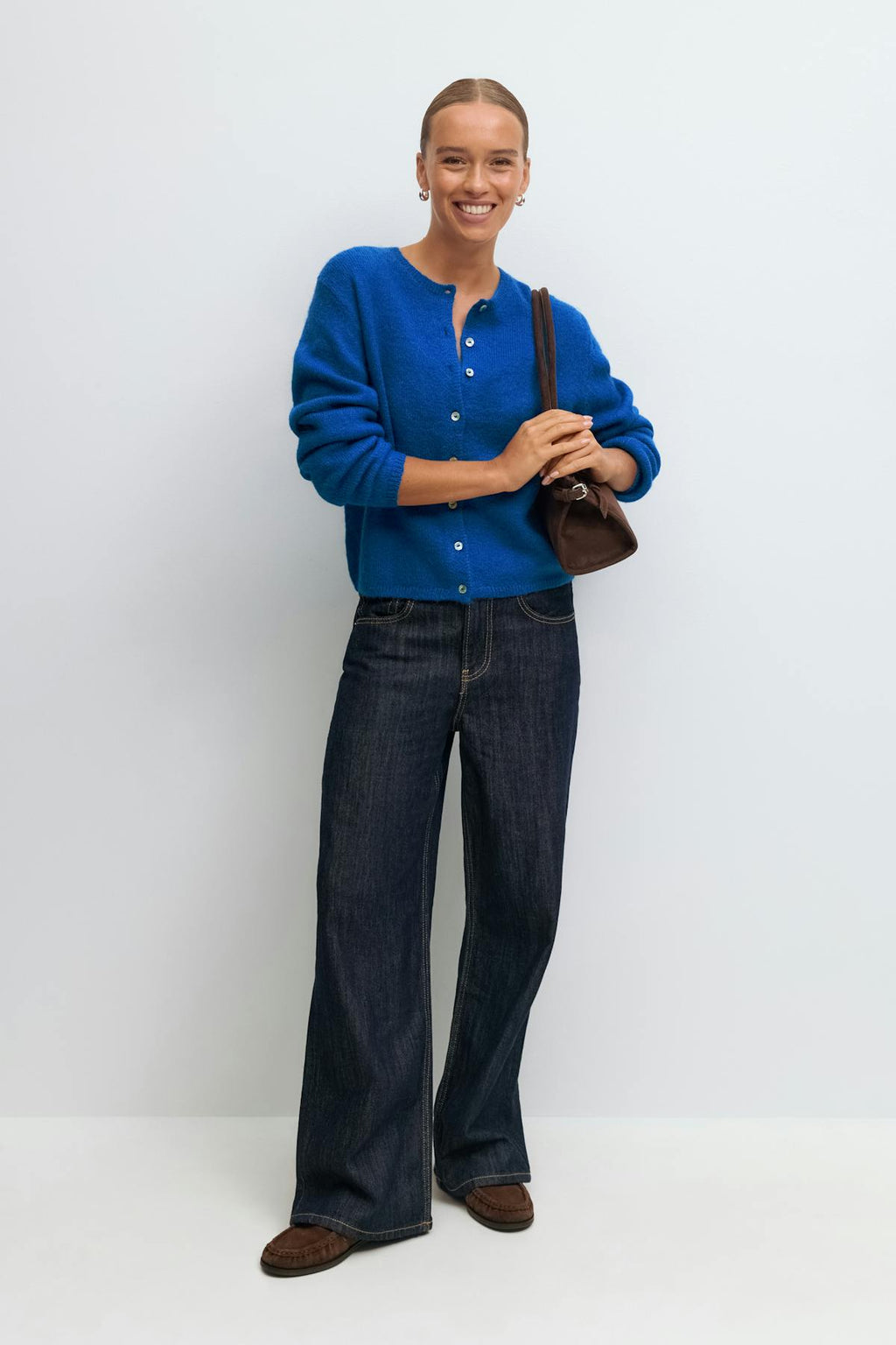 Alpaca blend knitted cardigan