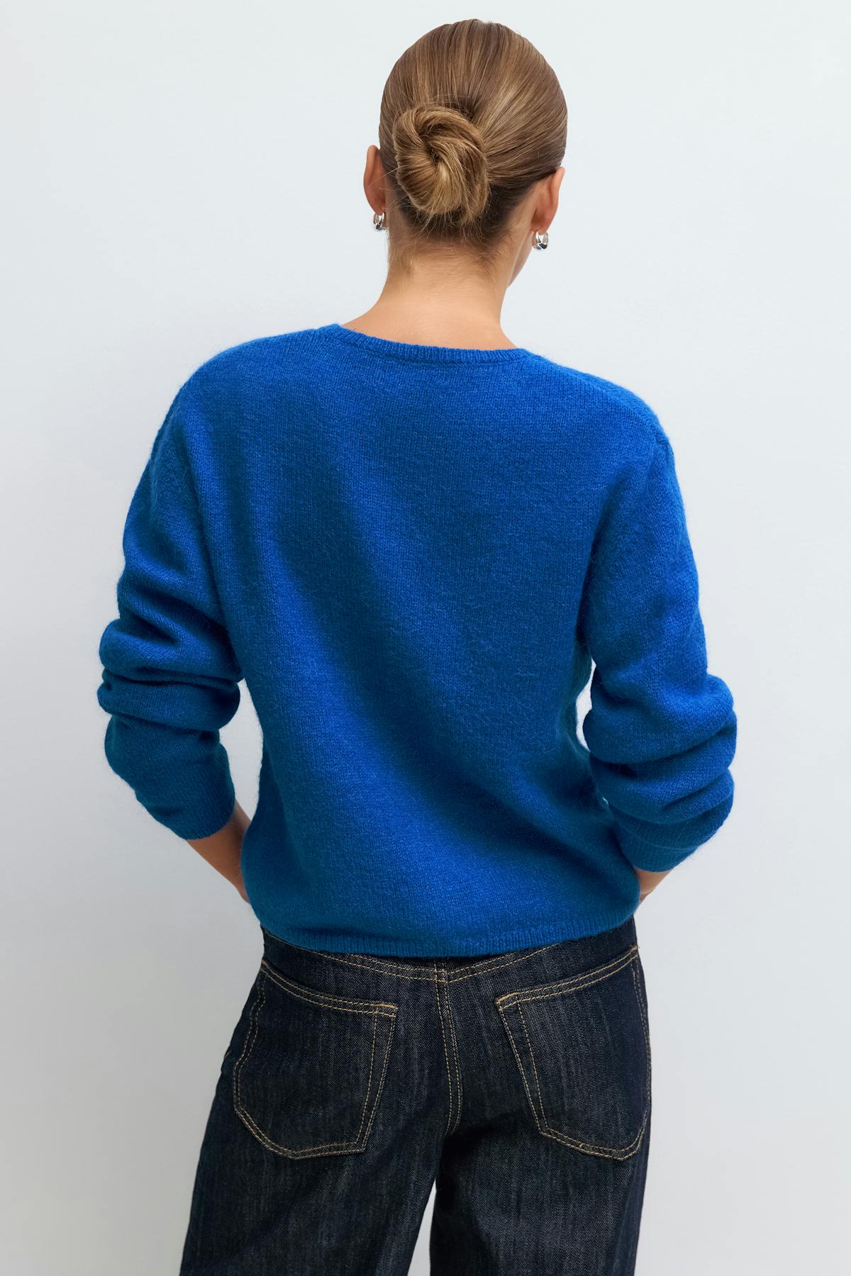 Alpaca blend knitted cardigan
