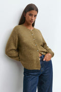 Alpaca blend knitted cardigan