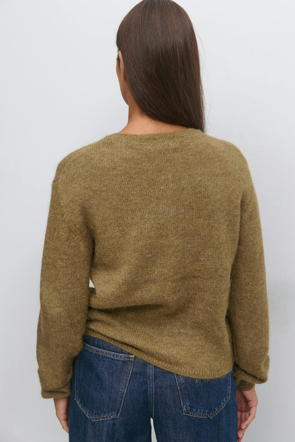 Alpaca blend knitted cardigan