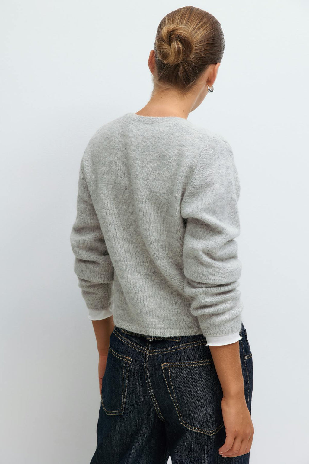 Alpaca blend knitted cardigan