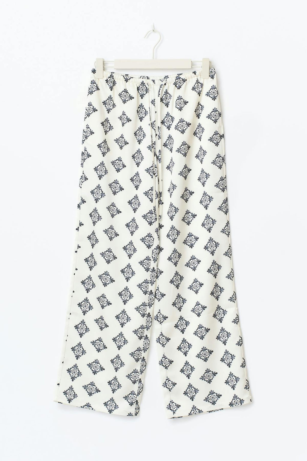 Drawstring satin trousers