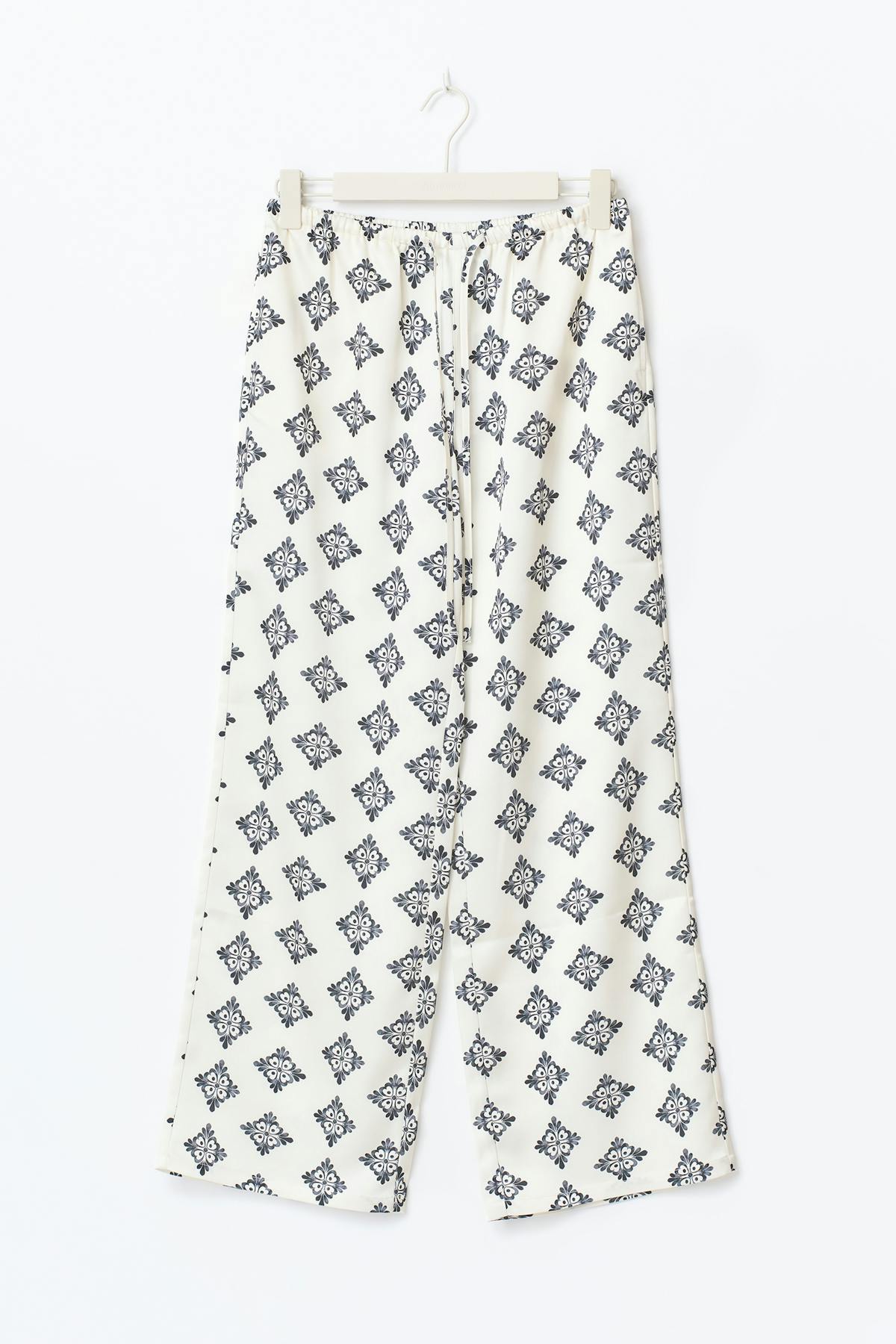 Drawstring satin trousers