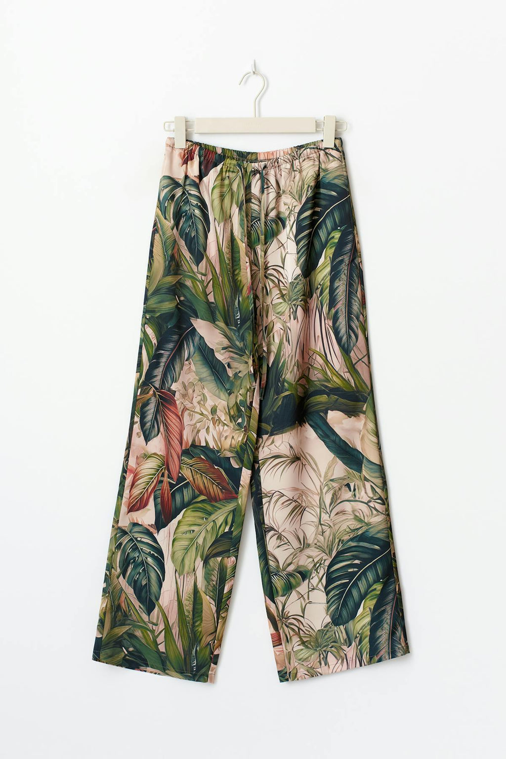Drawstring satin trousers
