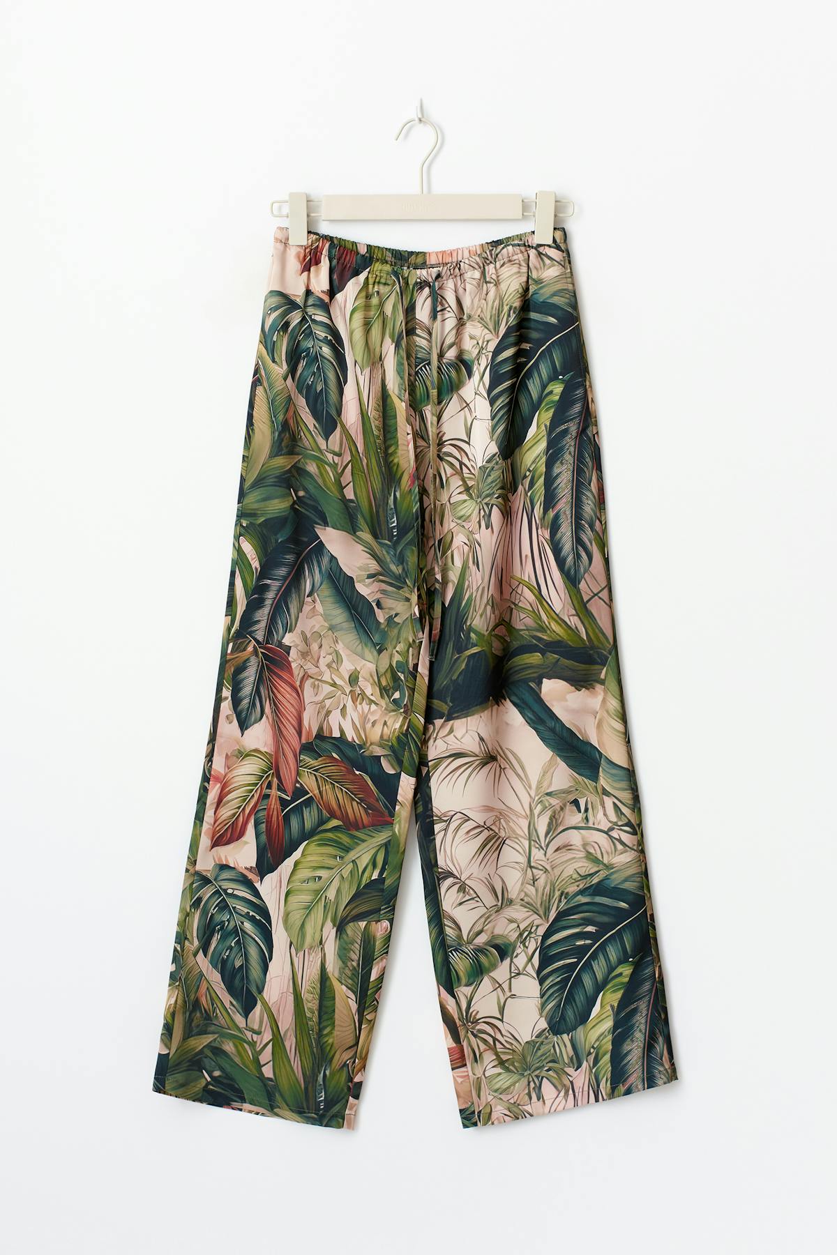 Drawstring satin trousers