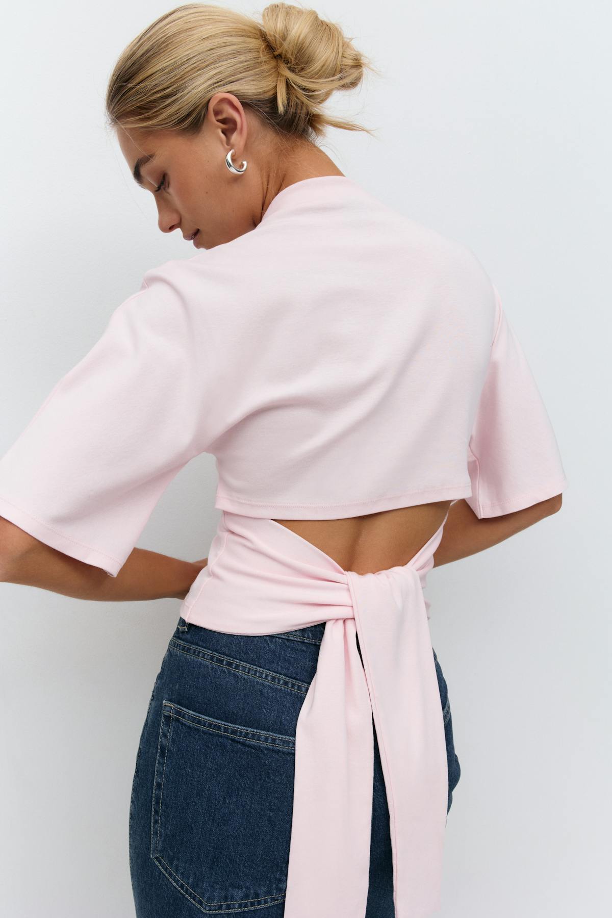 Tie back tee