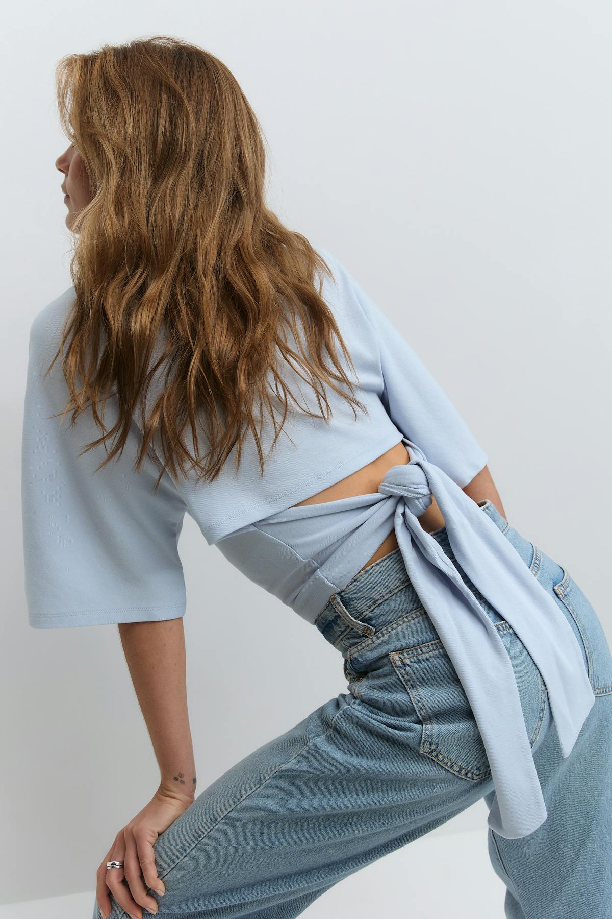 Tie back tee