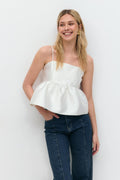 Shiny peplum top