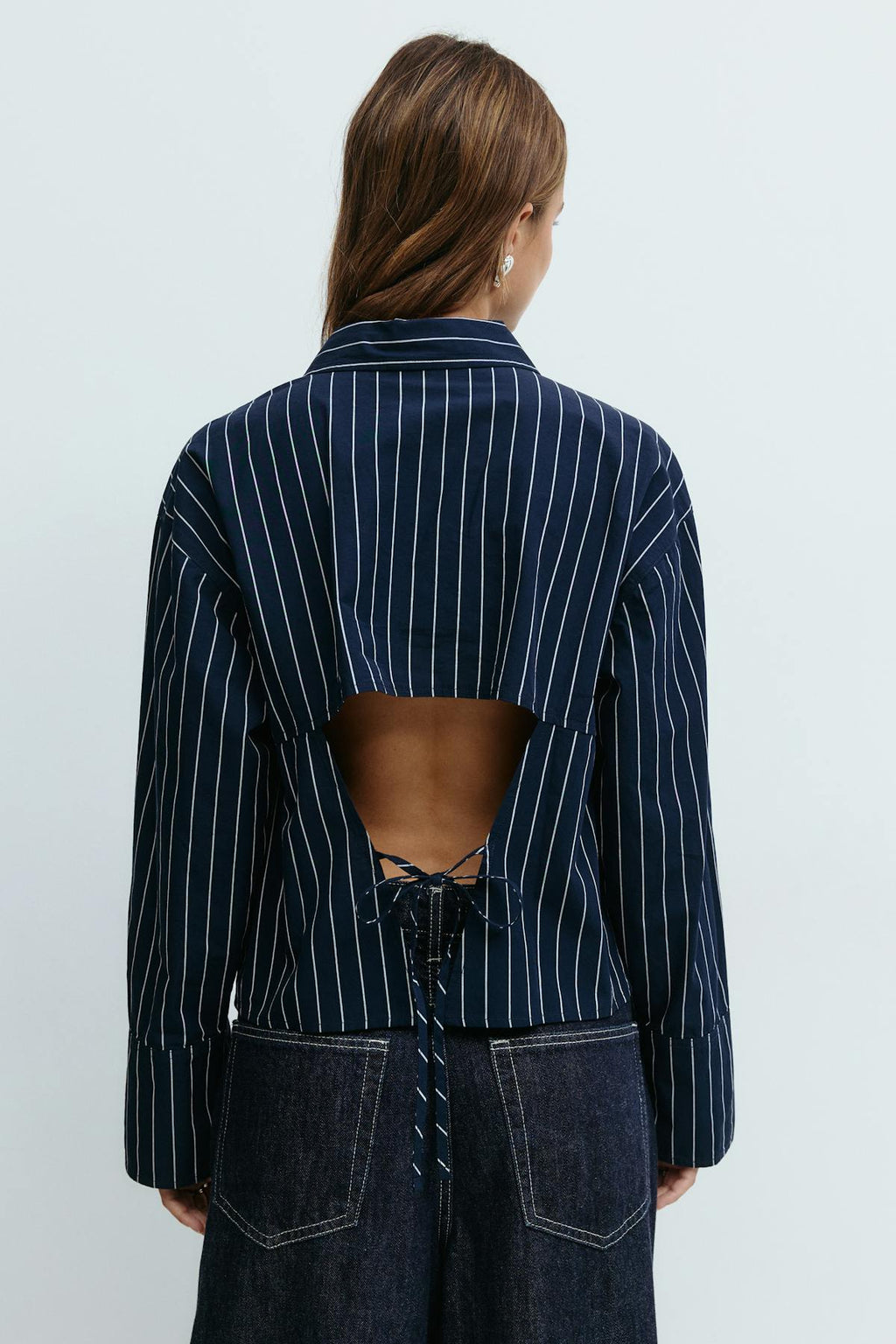 Open back shirt