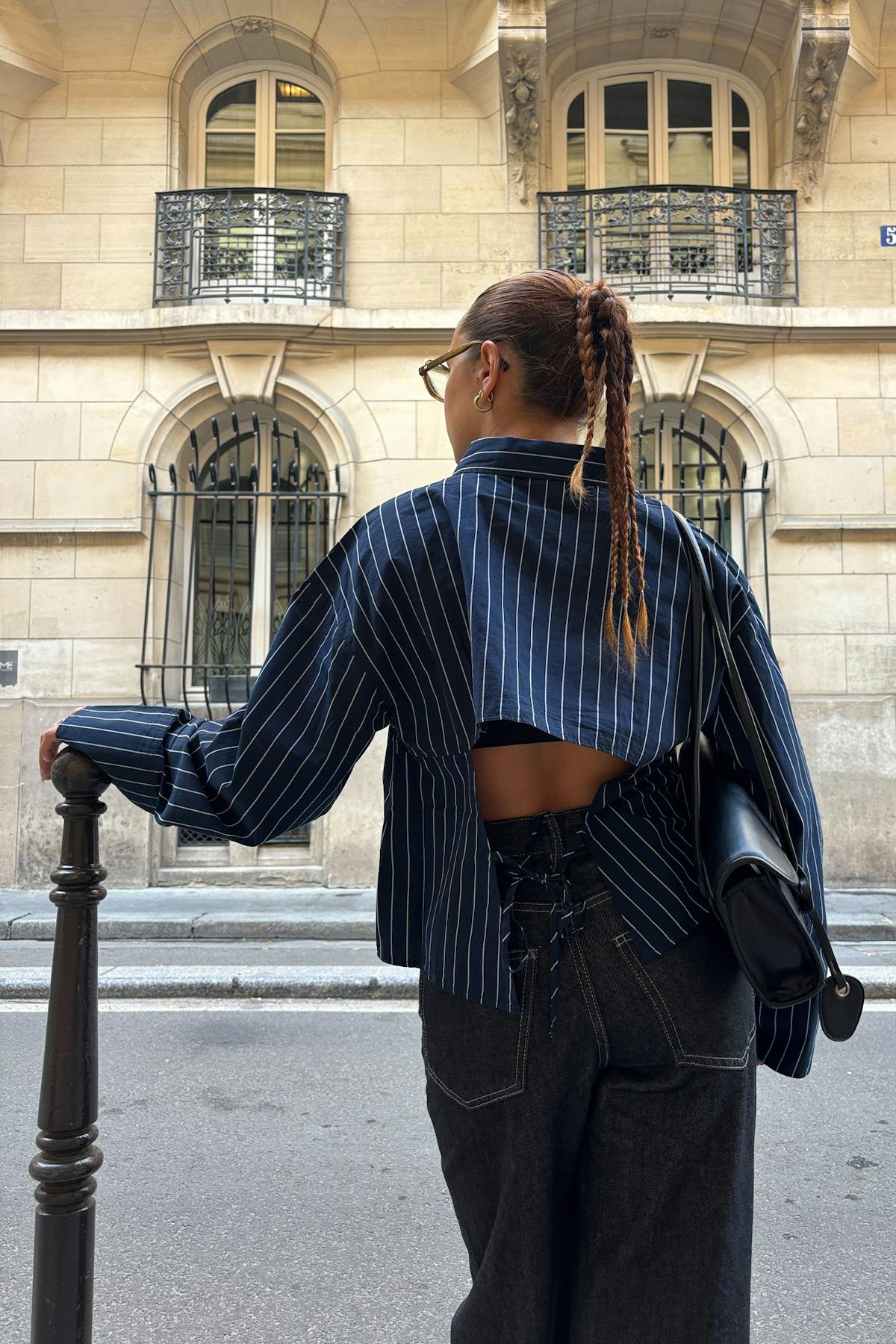 Open back shirt