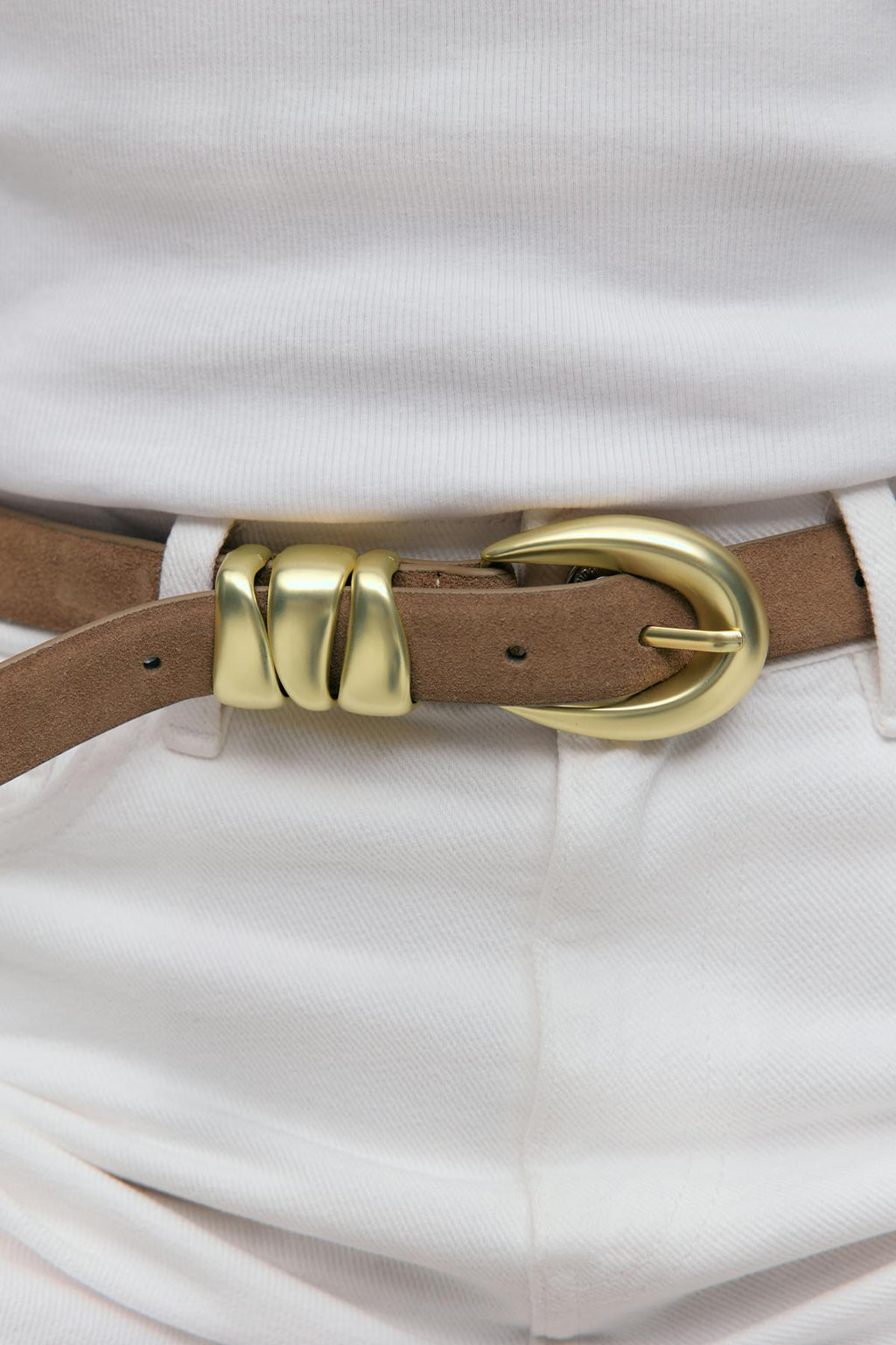 Suede belt