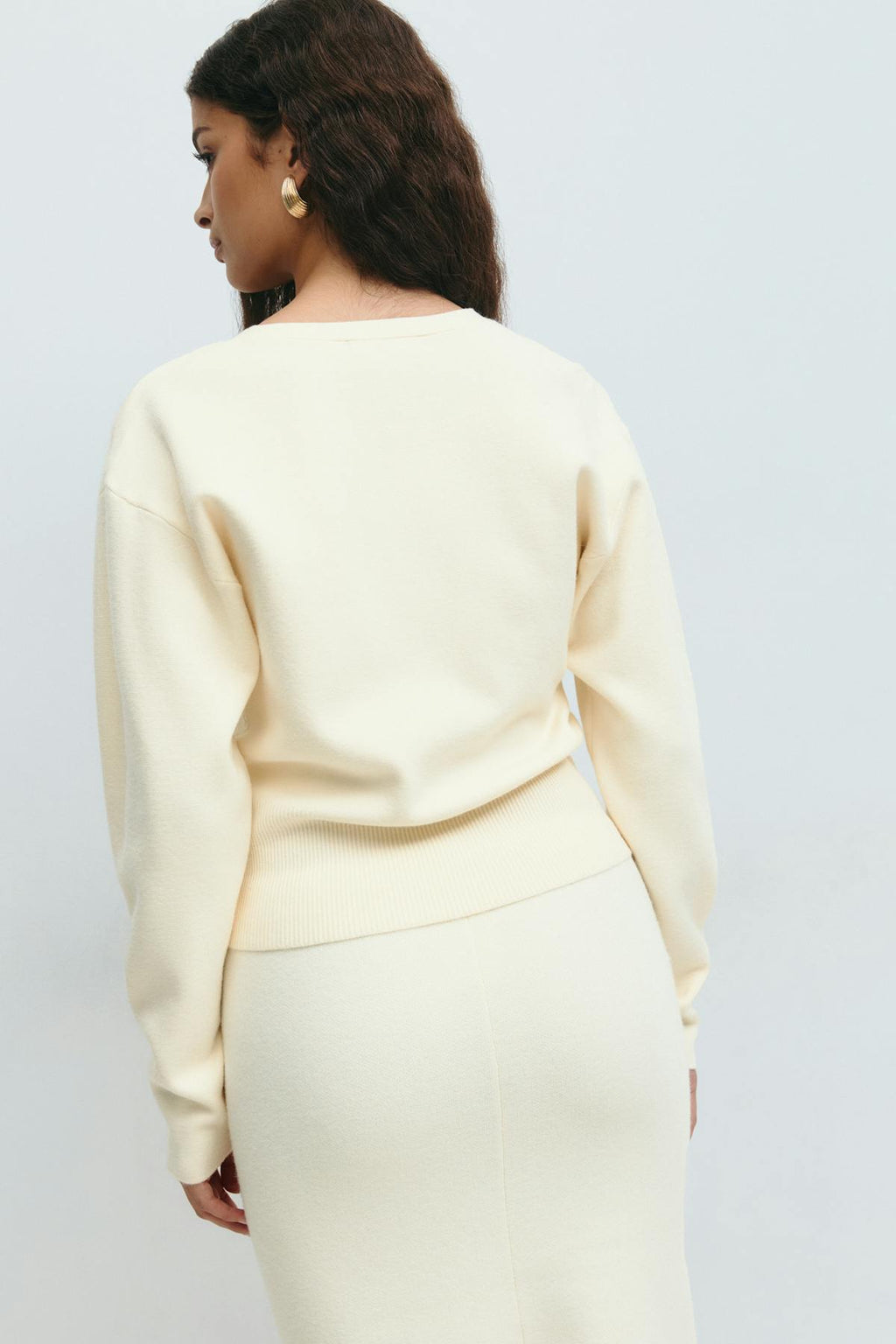 Asymmetric knitted cardigan