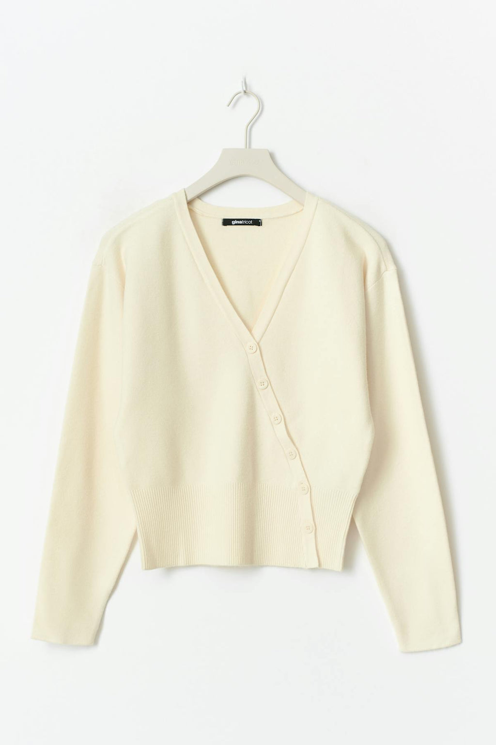 Asymmetric knitted cardigan