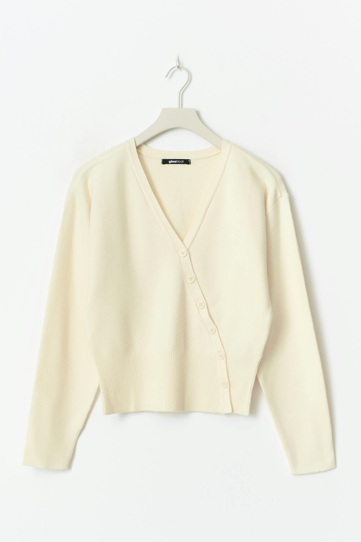 Asymmetric knitted cardigan