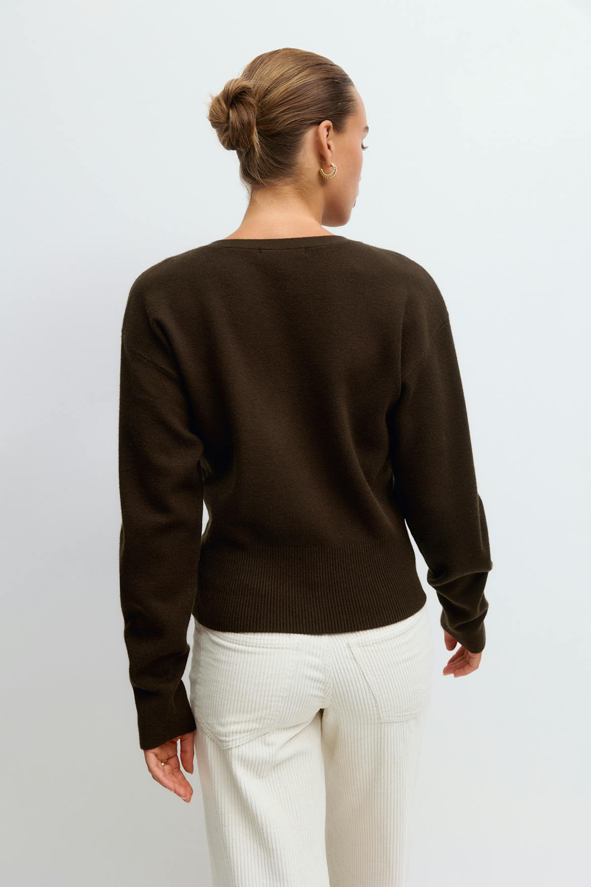 Asymmetric knitted cardigan