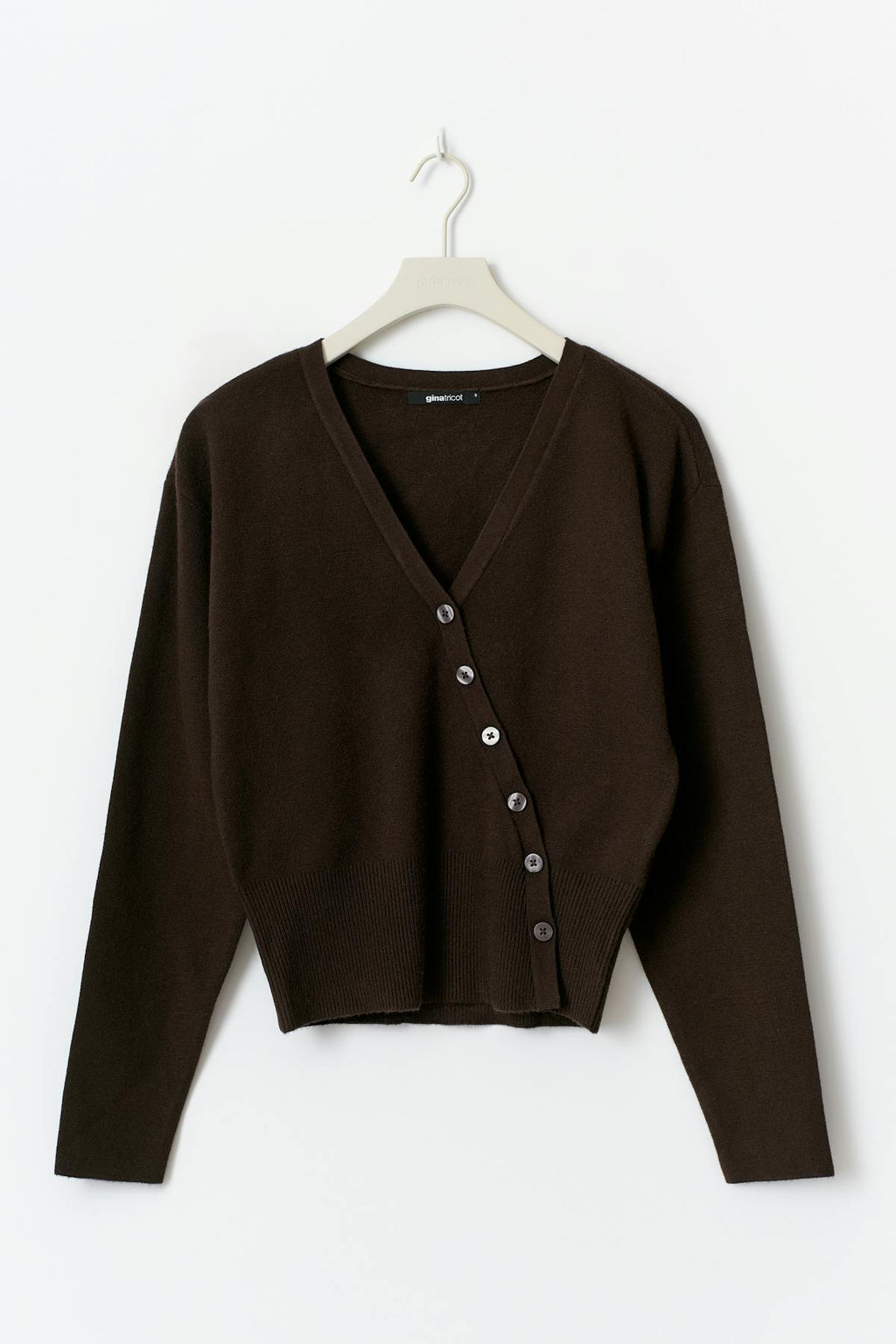 Asymmetric knitted cardigan