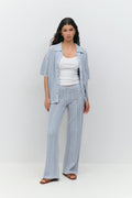 Crochet stripe trousers