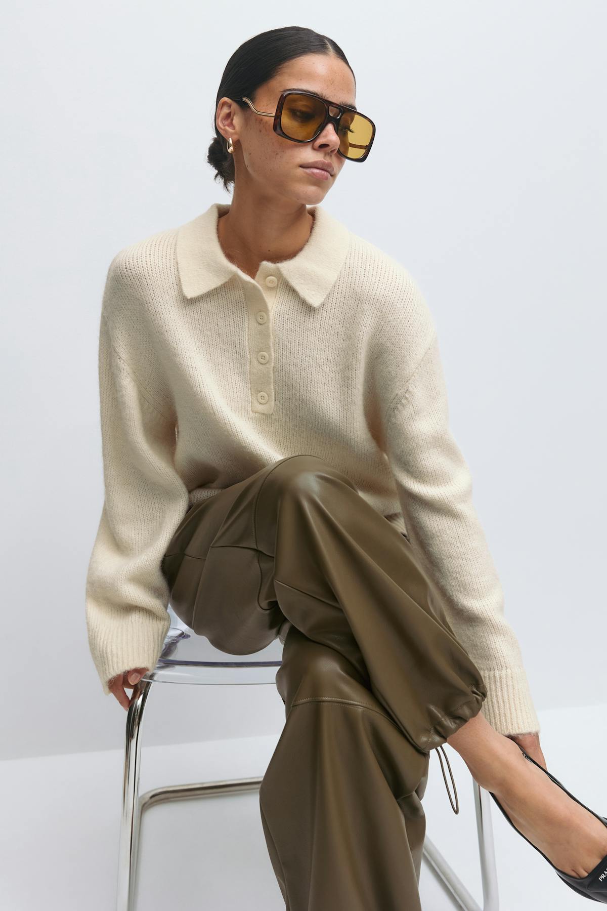 Alpaca blend knitted sweater