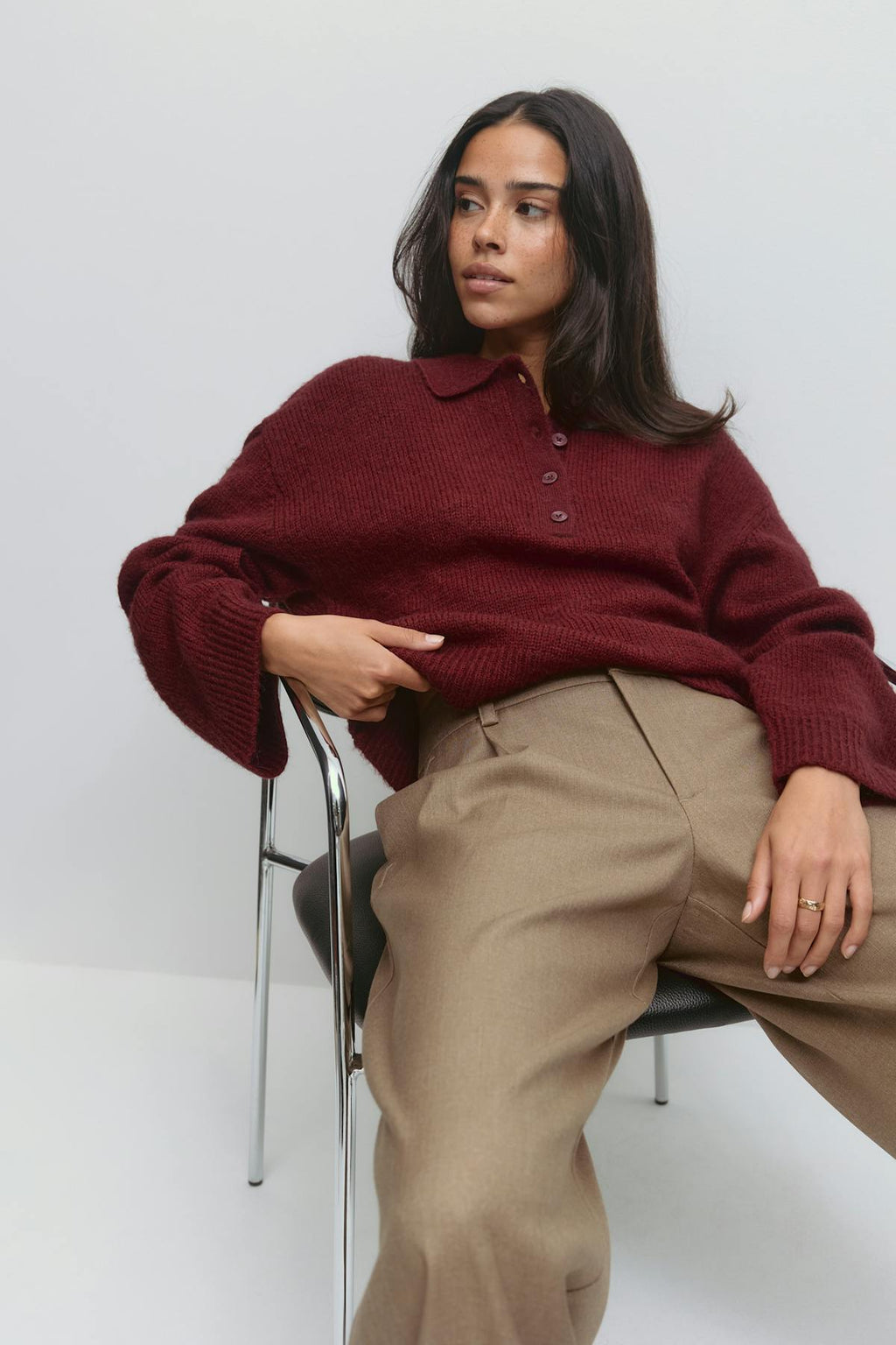 Alpaca blend knitted sweater