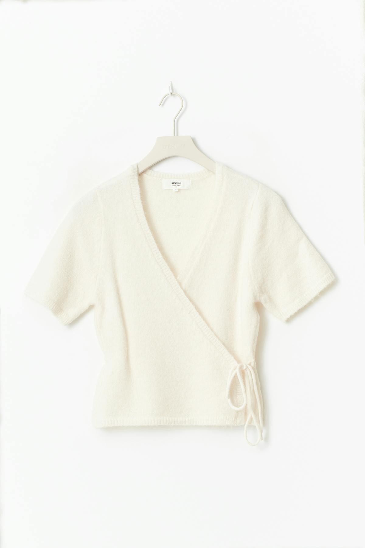 Knitted wrap top