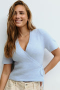 Knitted wrap top