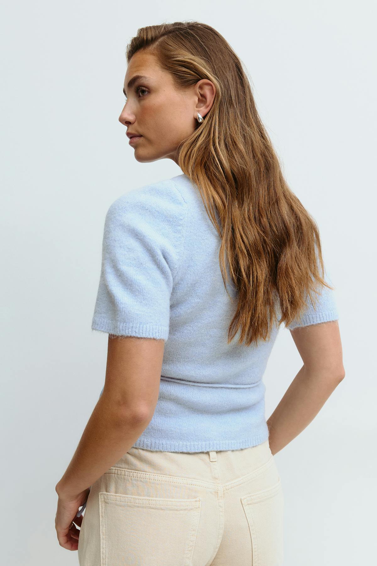 Knitted wrap top