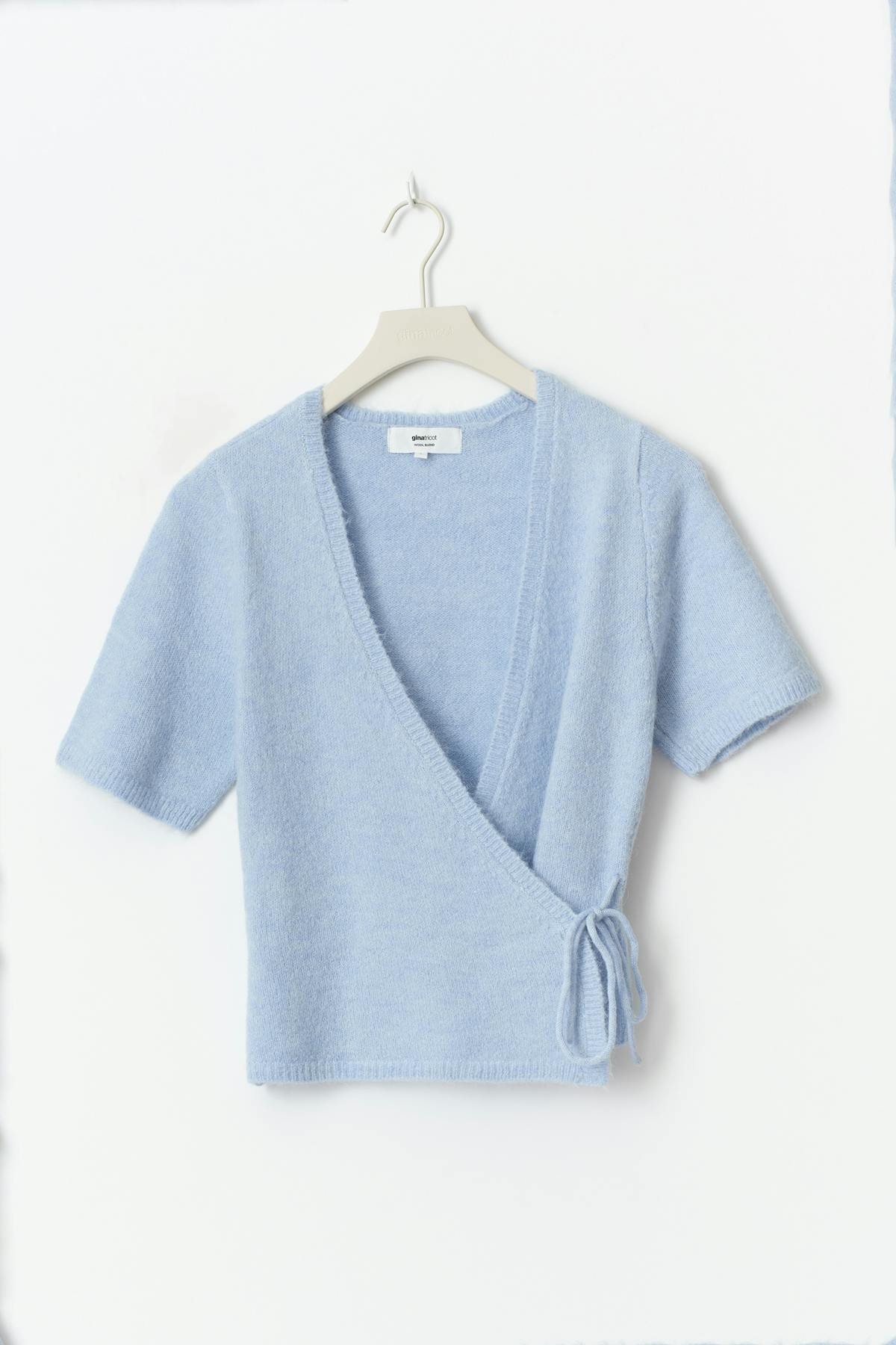 Knitted wrap top