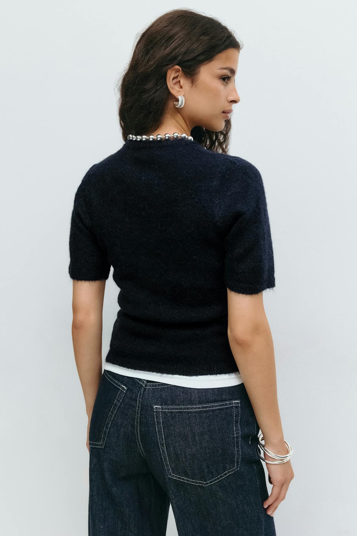 Knitted wrap top
