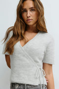 Knitted wrap top