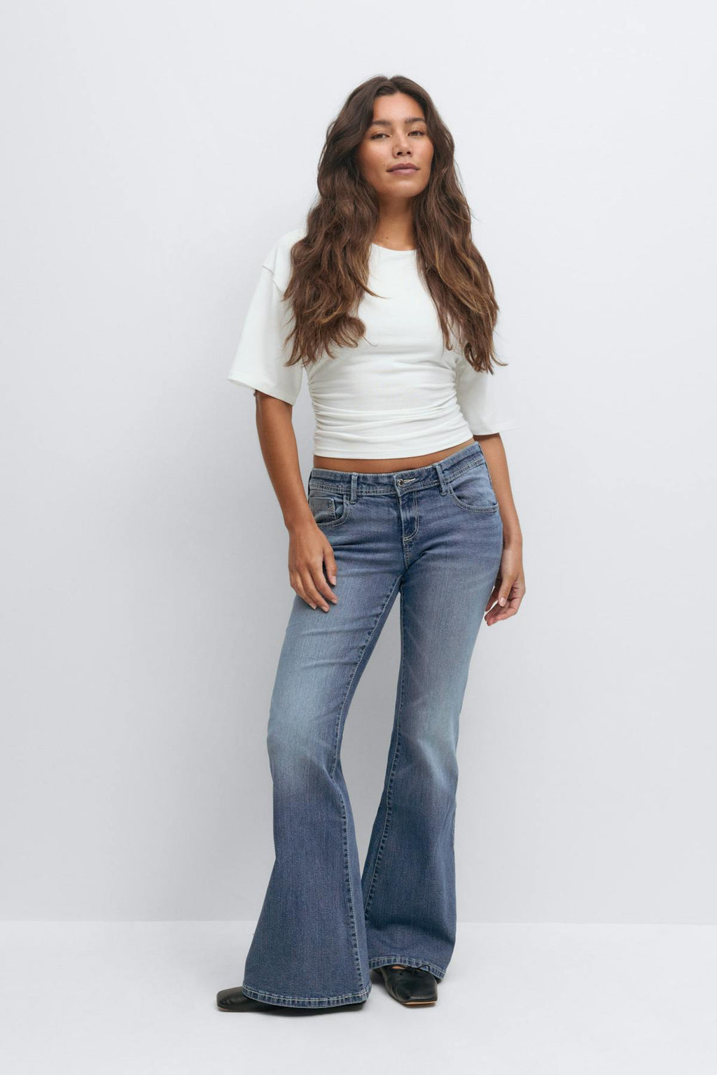Ultra low flare jeans
