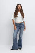 Ultra low flare jeans