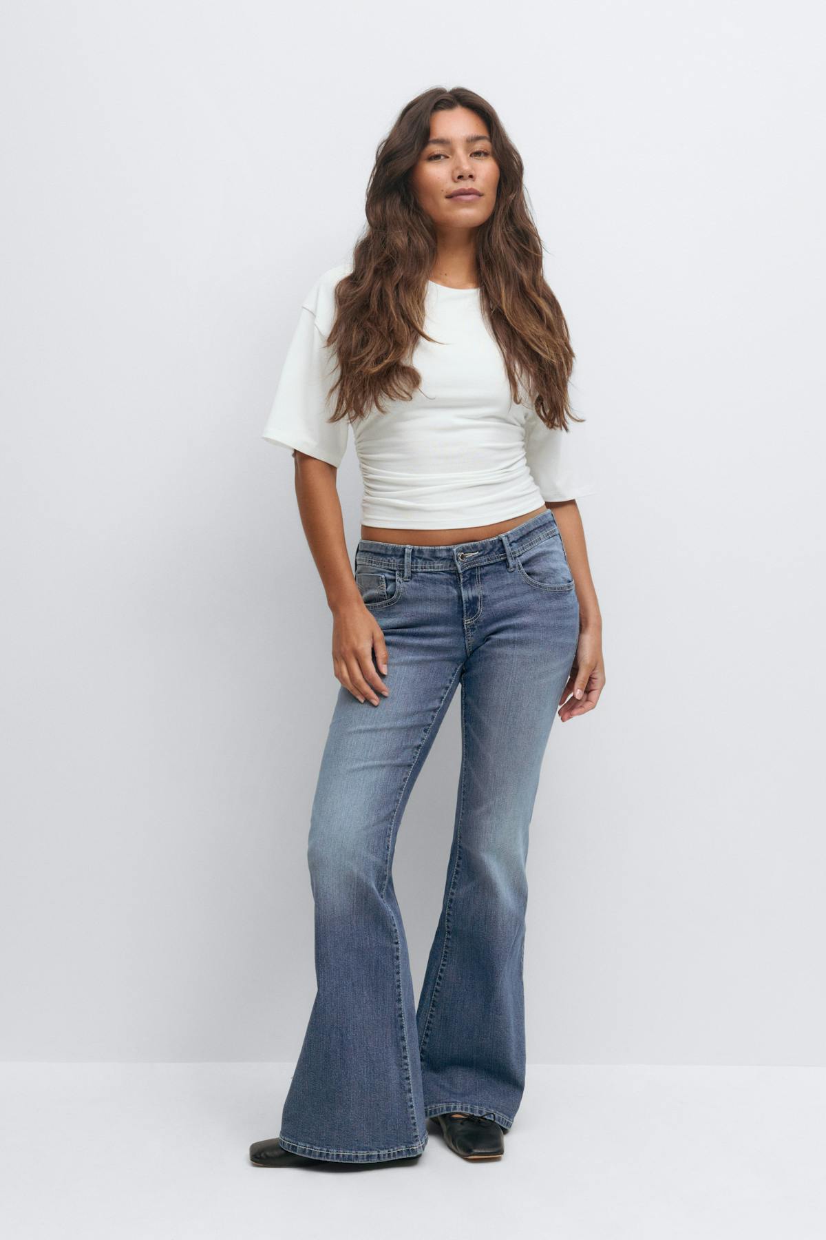 Ultra low flare jeans