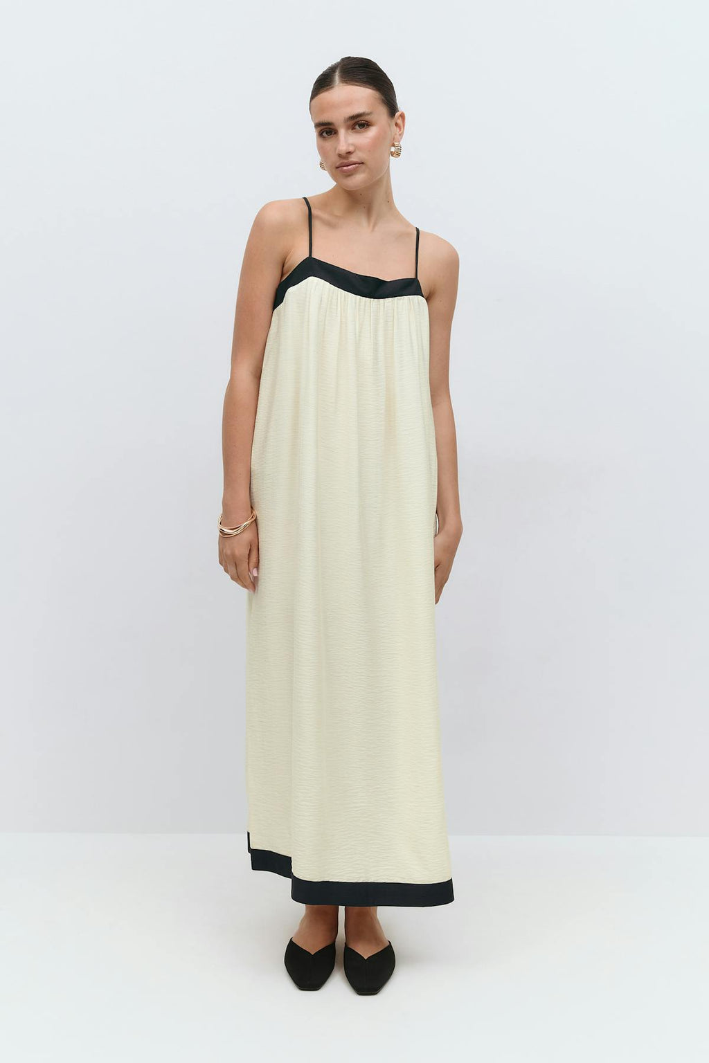 Contrast maxi dress