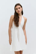 Broderie halterneck dress