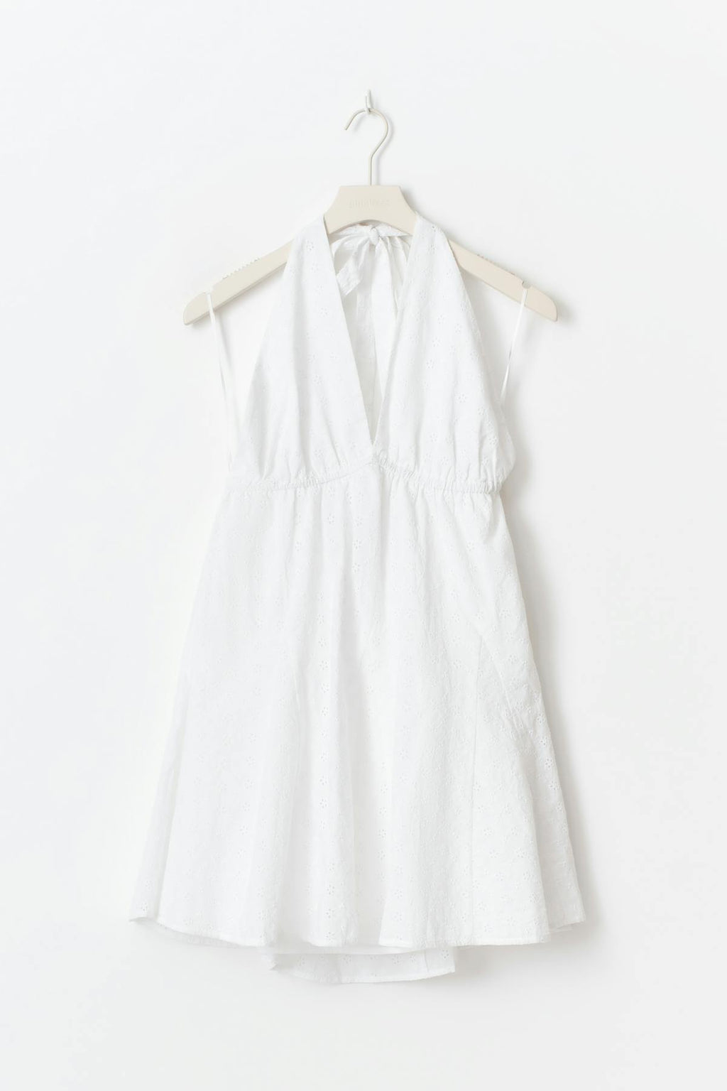 Broderie halterneck dress