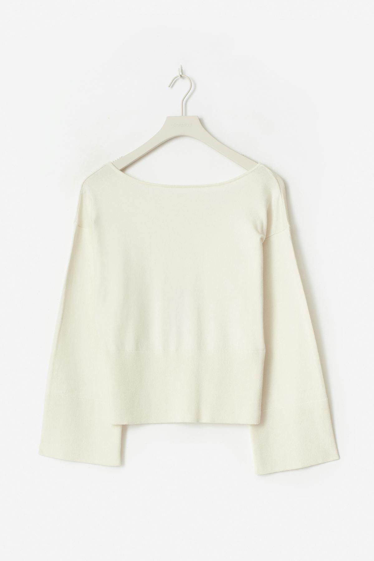 Y high rib knitted sweater