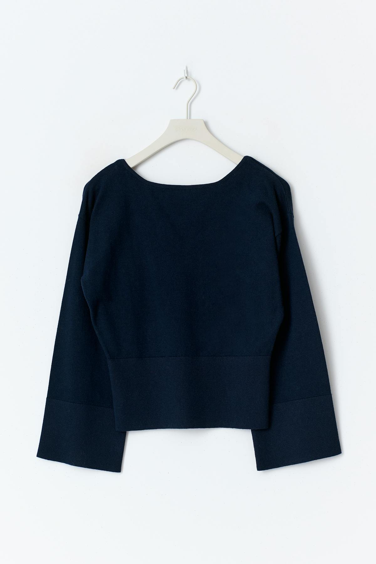 Y high rib knitted sweater