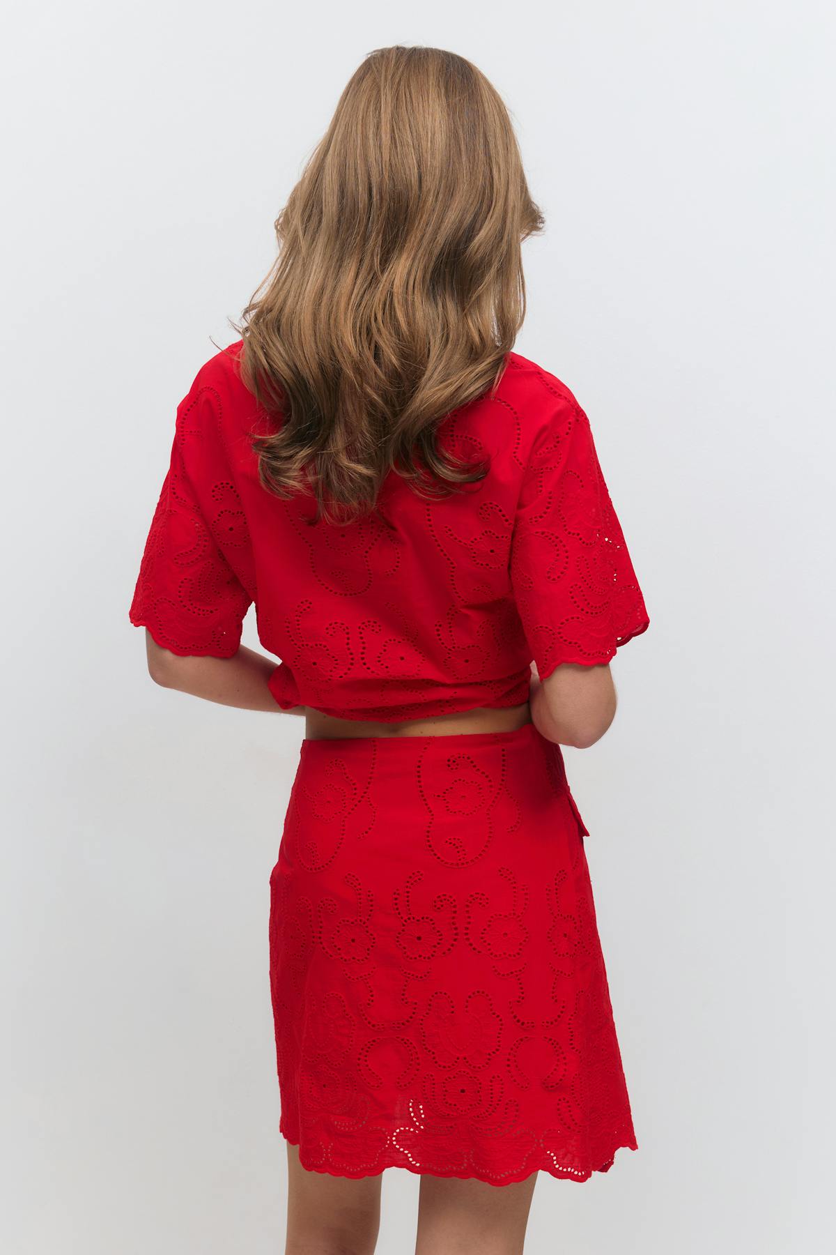 Broderie anglaise mini skirt
