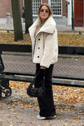 Faux fur bonded short jacket