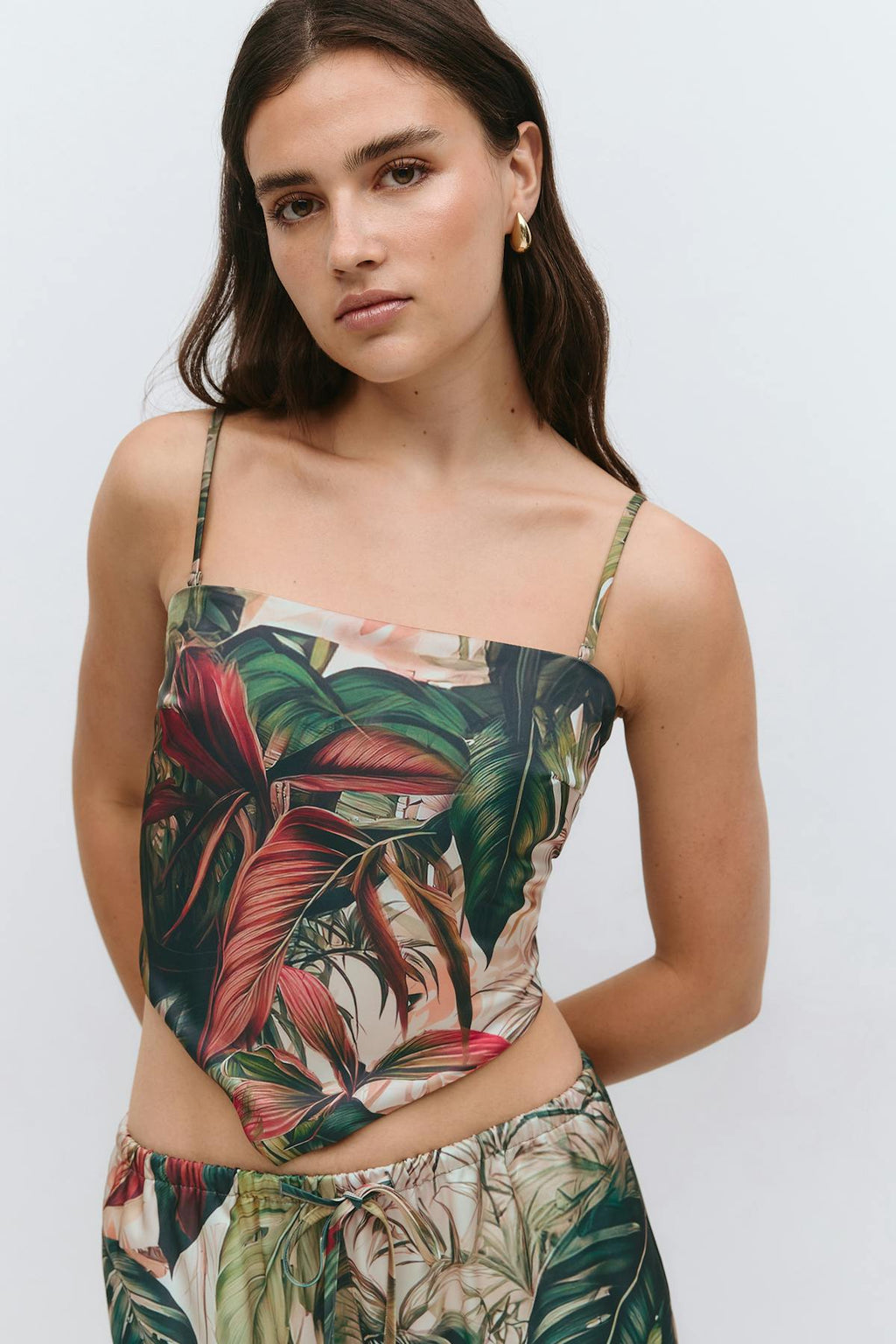 Satin scarf top